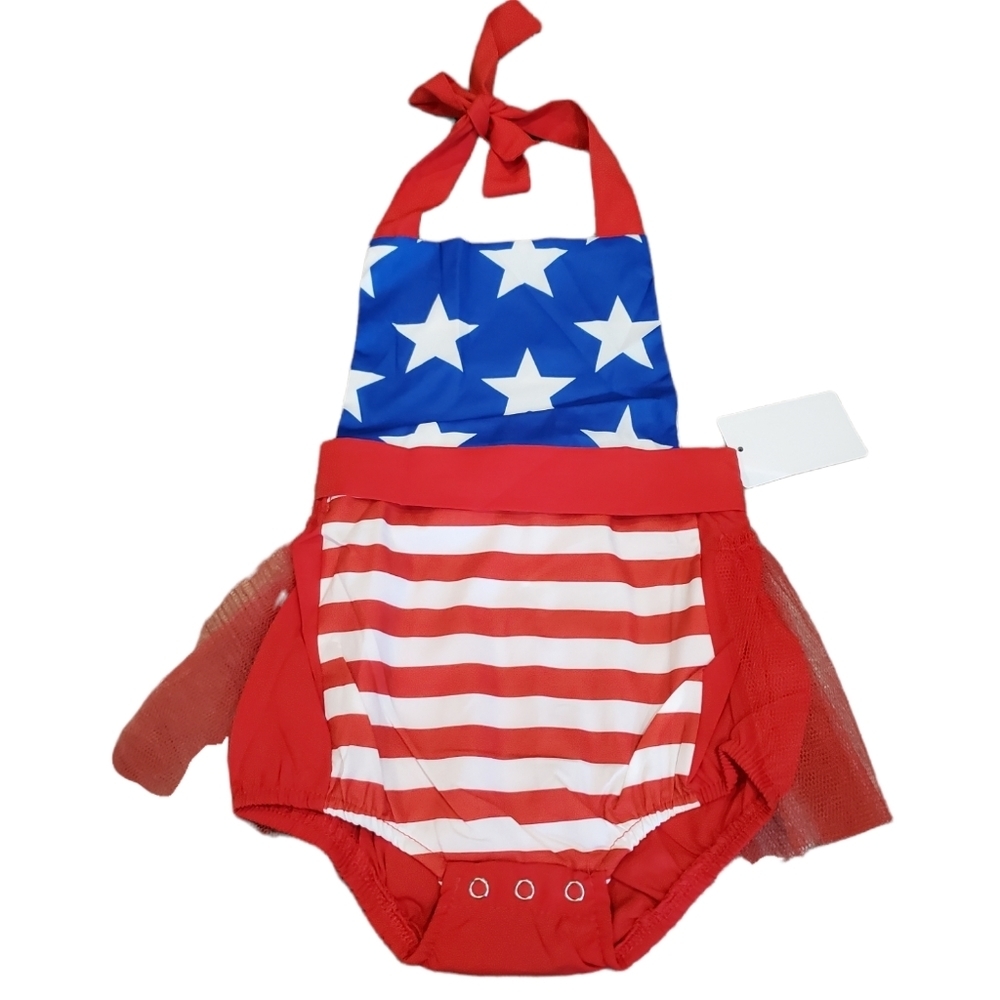 Red, White and Blue One Piece Size 3T